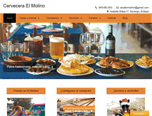 Tablet Screenshot of cerveceraelmolino.biz